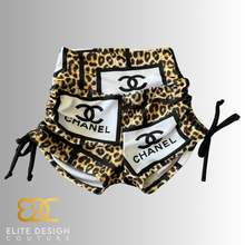 Load image into Gallery viewer, Cheetah Tie Scrunch Shorts
