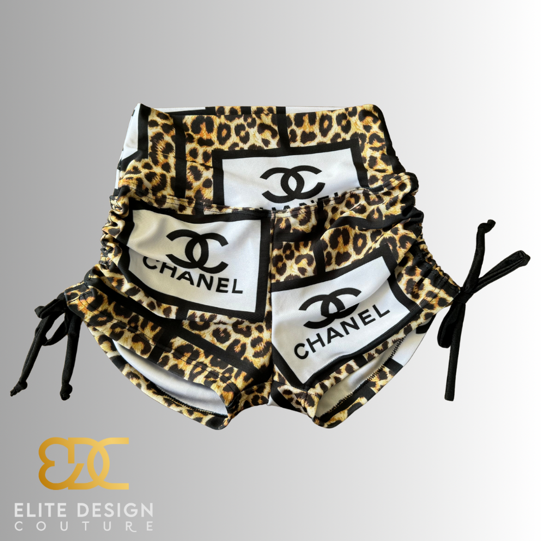 Cheetah Tie Scrunch Shorts