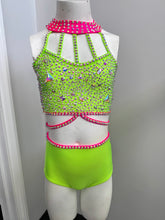 Load image into Gallery viewer, Fluro Green &amp; Pink 2 piece.

