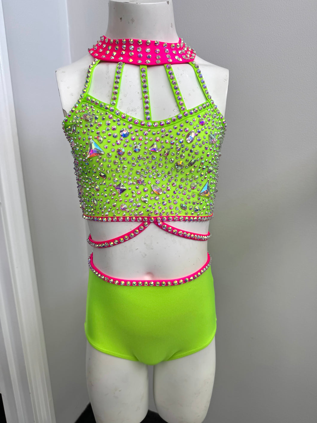 Fluro Green & Pink 2 piece.