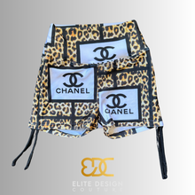 Load image into Gallery viewer, Cheetah Tie Scrunch Shorts
