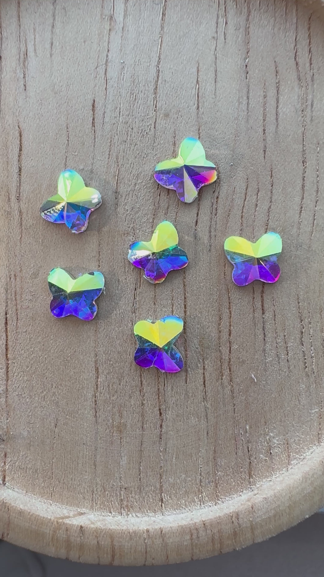 AB Glass glue on butterfly rhinestone