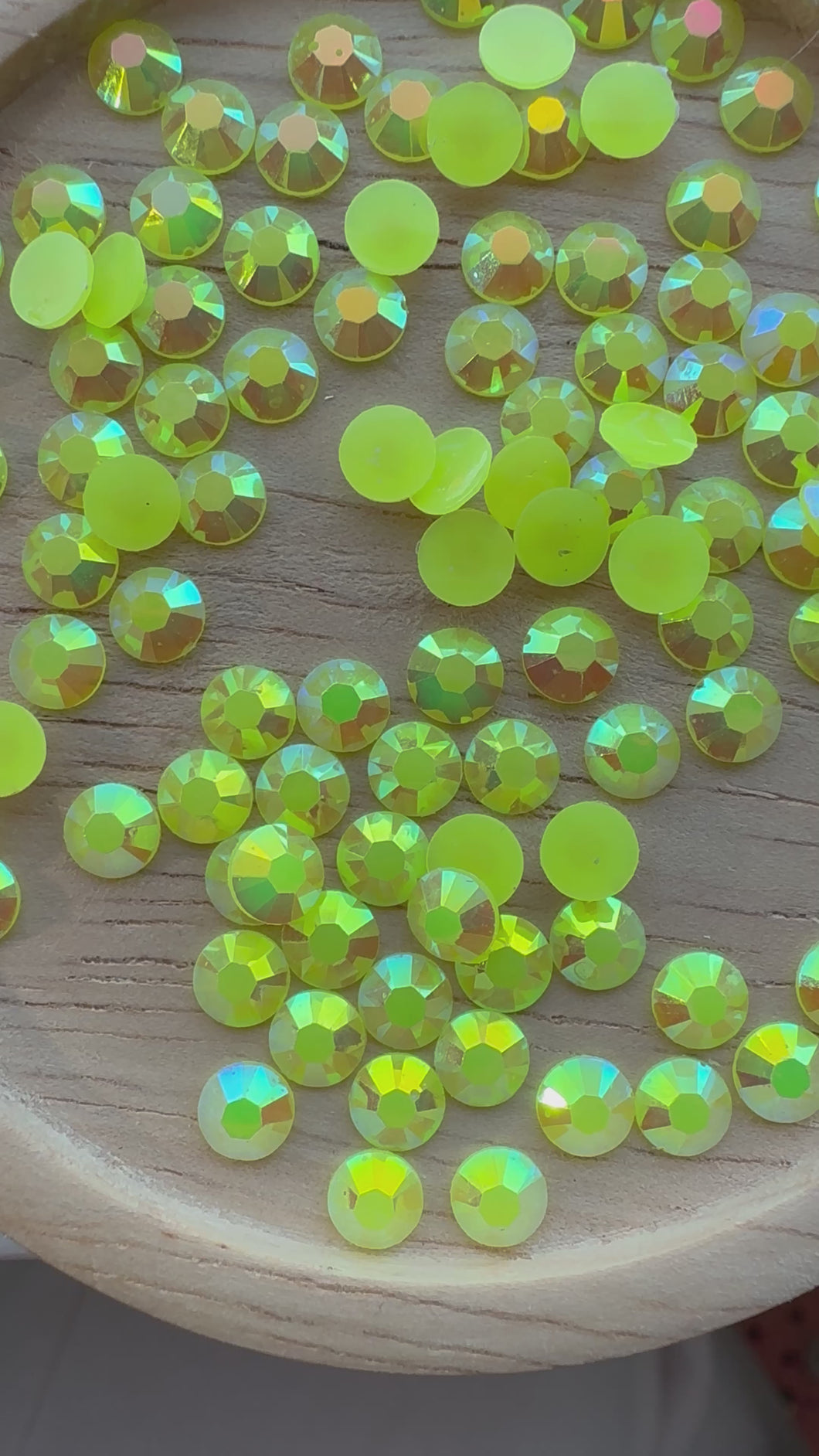 Neon Yellow Jelly Rhinestone