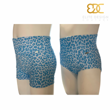 Load image into Gallery viewer, Girls Blue Leopard print briefs.
