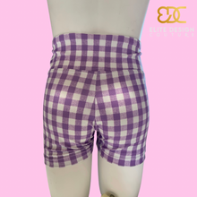 Load image into Gallery viewer, Girls Gingham - Purple shorts
