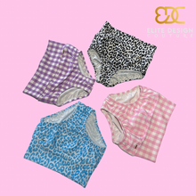 Load image into Gallery viewer, Girls Gingham Purple Briefs
