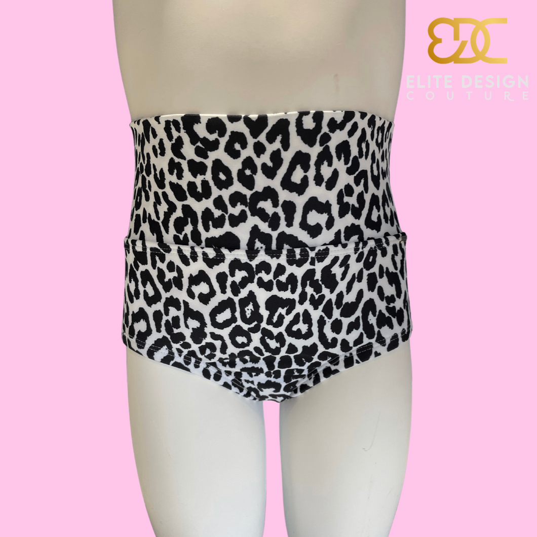 Girls Leopard Print briefs Black & White