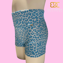 Load image into Gallery viewer, Girls Blue Leopard Print Shorts
