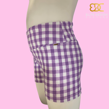 Load image into Gallery viewer, Girls Gingham - Purple shorts
