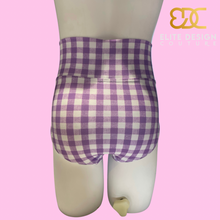 Load image into Gallery viewer, Girls Gingham Purple Briefs
