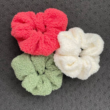 Load image into Gallery viewer, Olive Green Teddy Scrunchie
