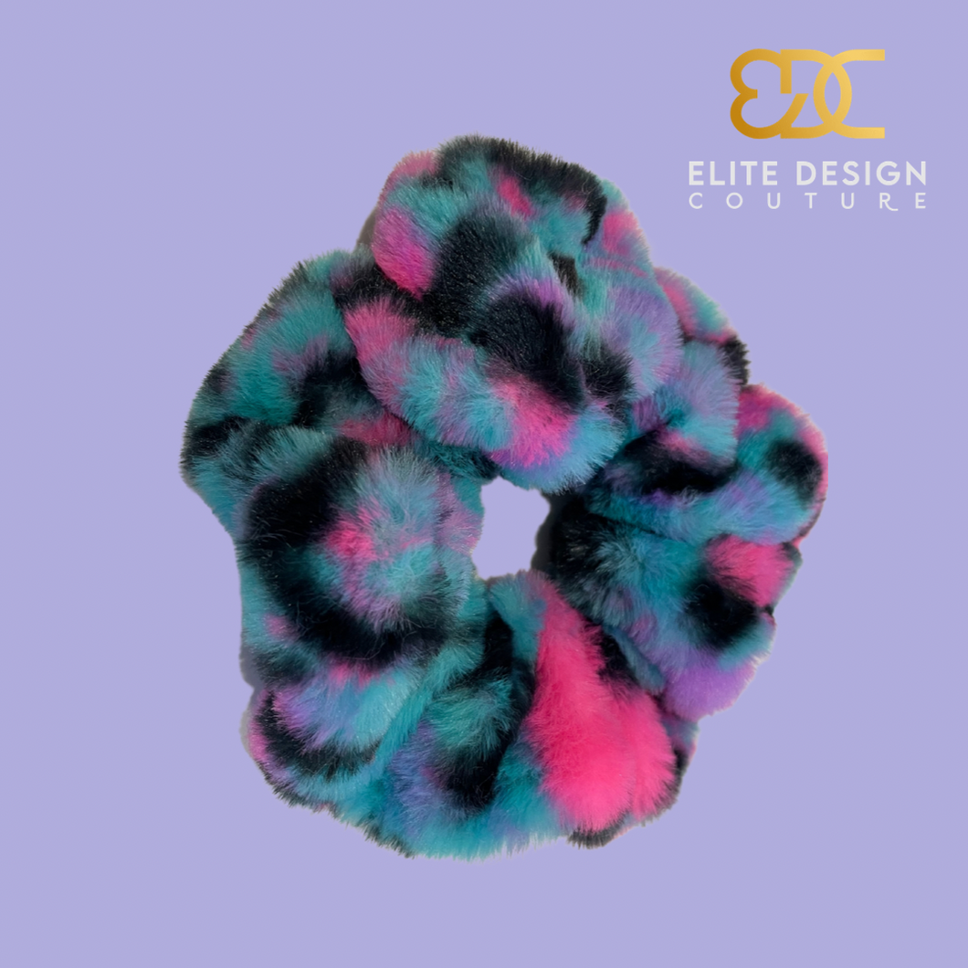 Neon Leopard Print Scrunchie