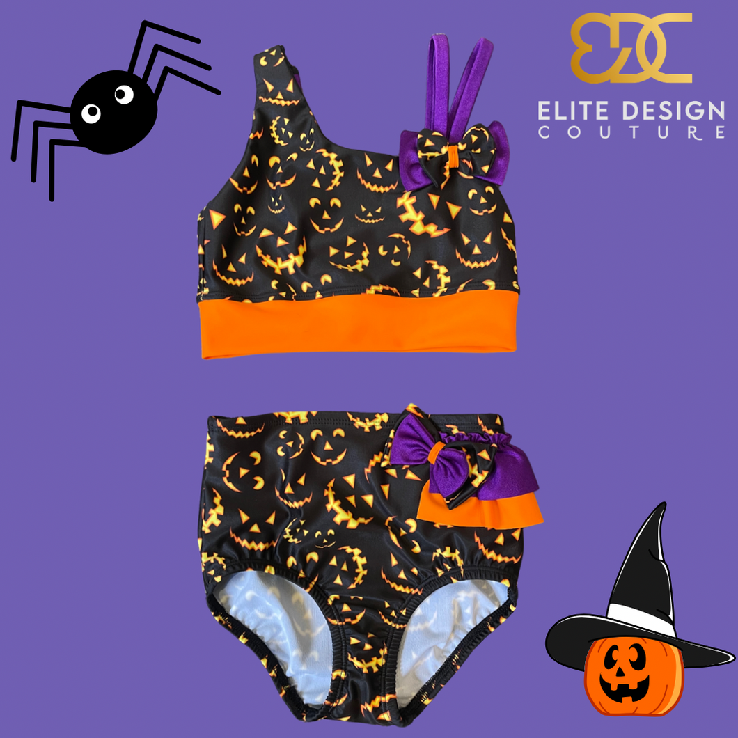 Creepy pumpkin Halloween set